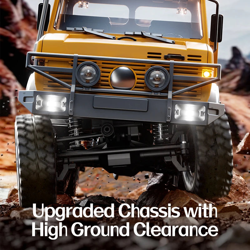 2.4G RC Crawler 6WD Unimog RC Truck 1:18 Proportional Control Mechanical Shifting JJRC RC Vehicle Simulated Model Toys Cars
