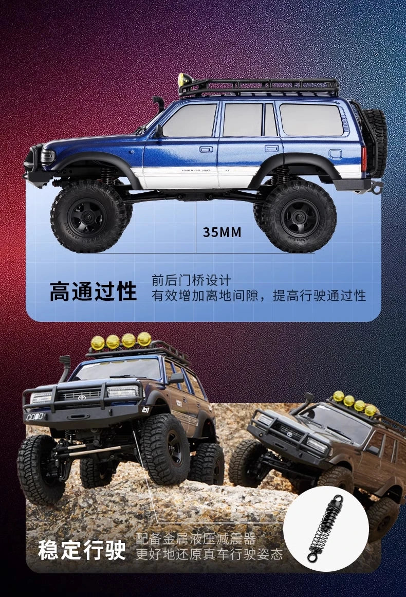 FMS Brand New FCX18 1/18 LC80 RC Buggy Land Cruiser Electric Climbing Car 4WD Off-Road Vehicle