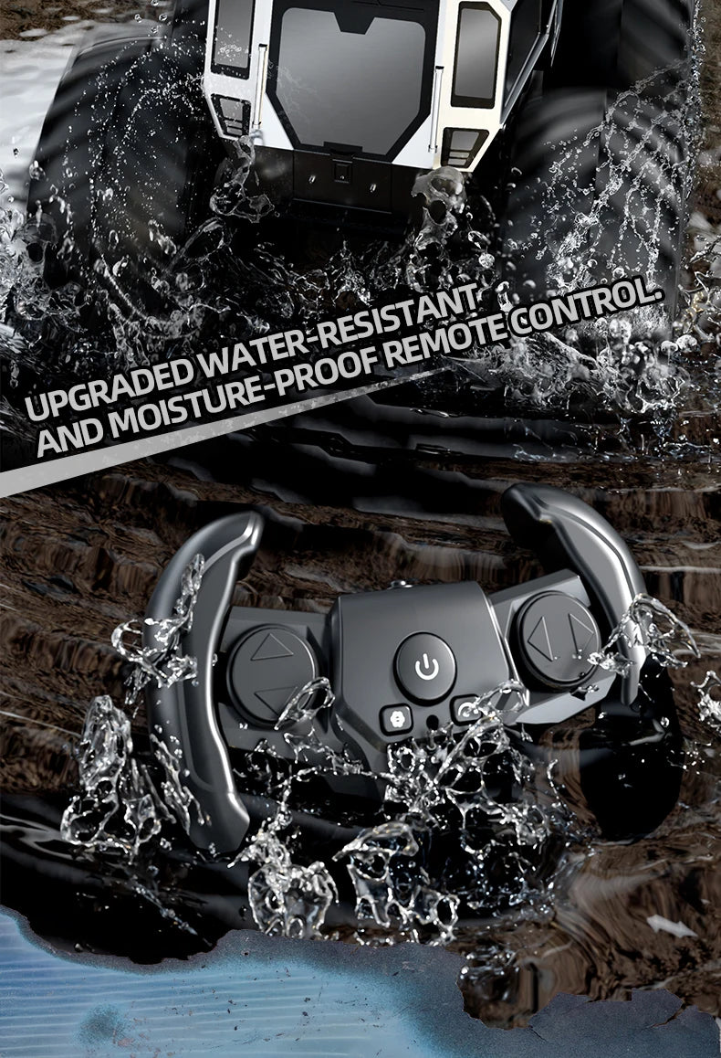RCF Sherp Q210 Amphibious Waterproof Rc Car Dual Control 4WD Off-road Remote Control Vehicle 2.4G Electric Climbing Crawler Toys for Kids