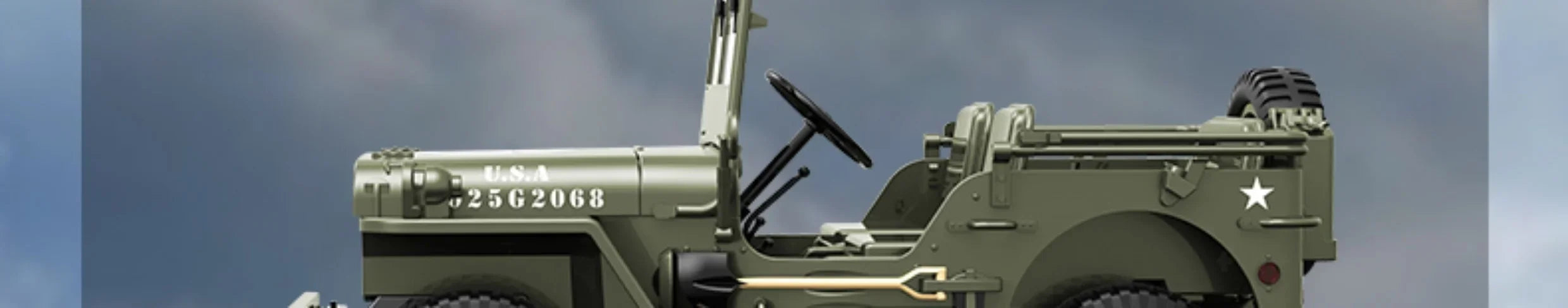 Willys Jeep WW2 Military Car 1:10 RC 2.4GHZ 4x4 RTR Rock Crawler Off-Road