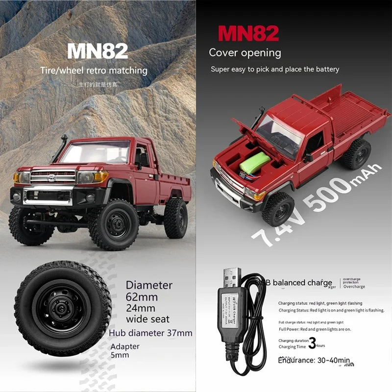 RCF LC79 Pickup 1:12 RC 2.4ghz 4X4 Rock Crawler Off-Road MN82