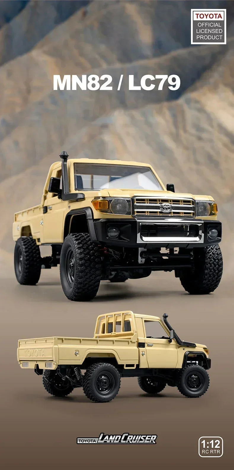 MN128 4X4 RC Car 1:12 MN Model 2.4G 4WD RC Rock Crawler Defender Remote Control Car 1/12 RC Truck Cars Toys MN82 MN82S