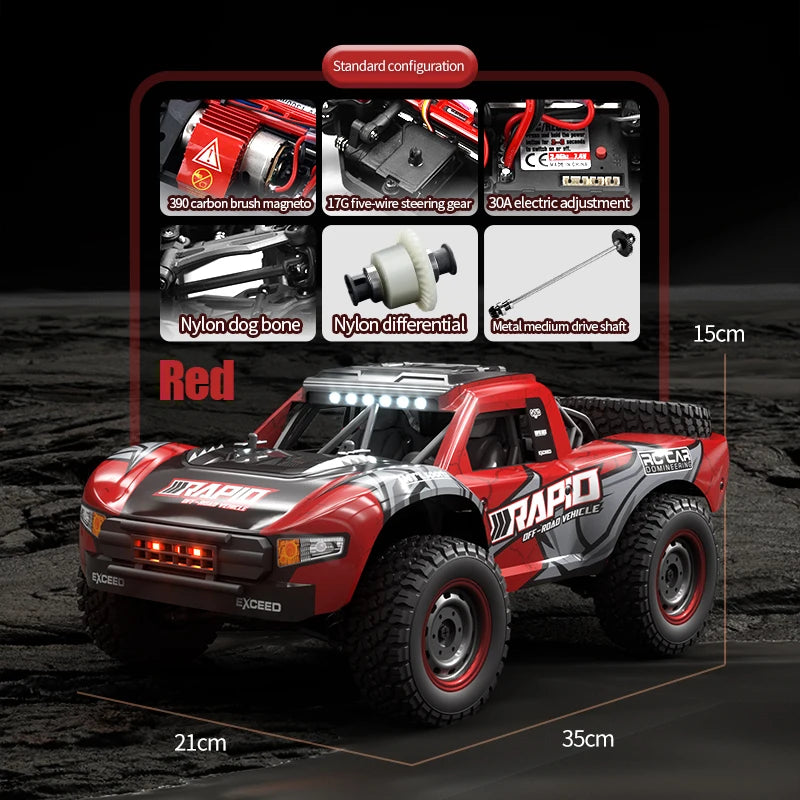Rc Car Off Road 4x4 50km/h Or 75km/h High Speed Brushless Motor Monster Truck 1/16 Desert/Snow Racing Drift Cars Toys For Boys