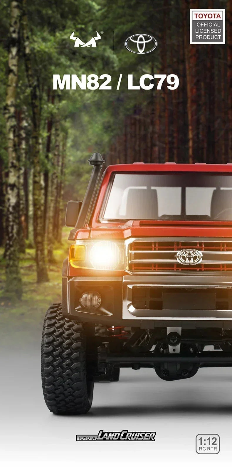 MN128 4X4 RC Car 1:12 MN Model 2.4G 4WD RC Rock Crawler Defender Remote Control Car 1/12 RC Truck Cars Toys MN82 MN82S