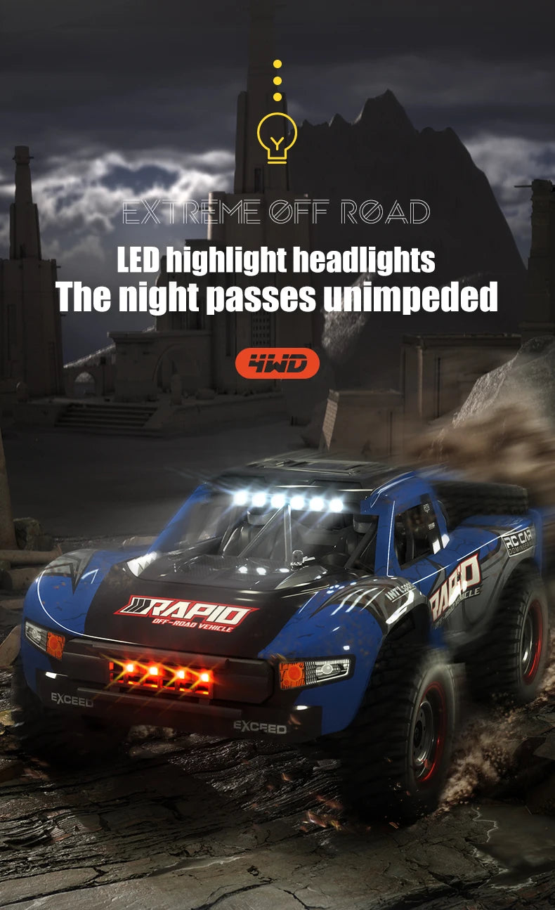 Rc Car Off Road 4x4 50km/h Or 75km/h High Speed Brushless Motor Monster Truck 1/16 Desert/Snow Racing Drift Cars Toys For Boys