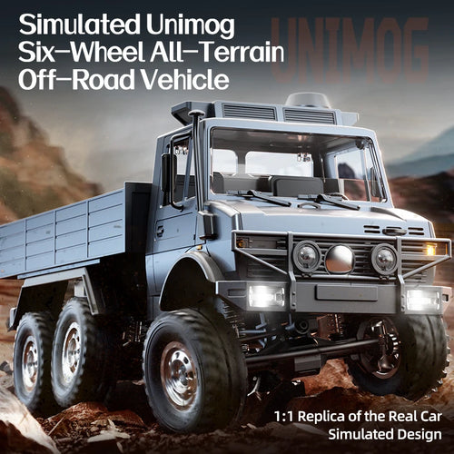 2.4G RC Crawler 6WD Unimog RC Truck 1:18 Proportional Control Mechanical Shifting JJRC RC Vehicle Simulated Model Toys Cars