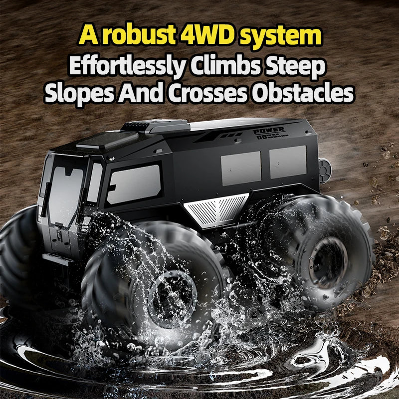RCF Sherp Q210 Amphibious Waterproof Rc Car Dual Control 4WD Off-road Remote Control Vehicle 2.4G Electric Climbing Crawler Toys for Kids