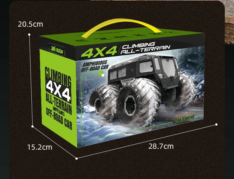 RCF Sherp Q210 Amphibious Waterproof Rc Car Dual Control 4WD Off-road Remote Control Vehicle 2.4G Electric Climbing Crawler Toys for Kids