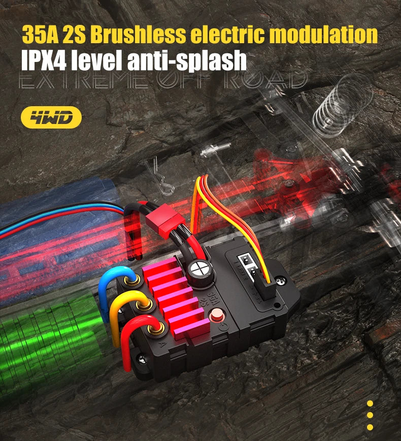 Rc Car Off Road 4x4 50km/h Or 75km/h High Speed Brushless Motor Monster Truck 1/16 Desert/Snow Racing Drift Cars Toys For Boys