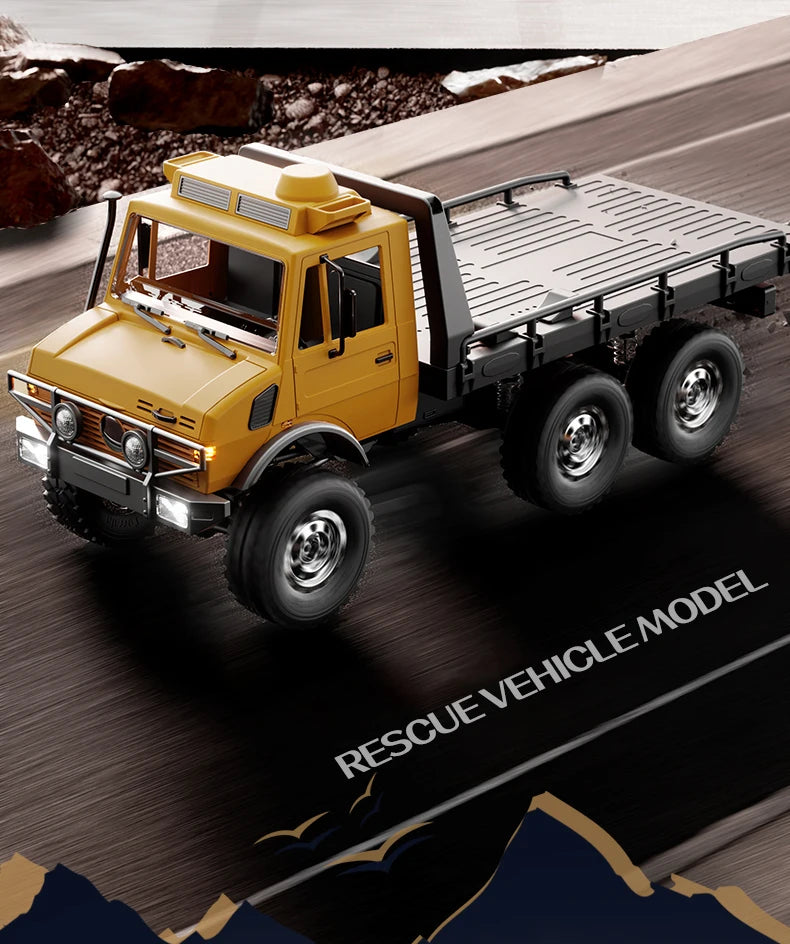 2.4G RC Crawler 6WD Unimog RC Truck 1:18 Proportional Control Mechanical Shifting JJRC RC Vehicle Simulated Model Toys Cars