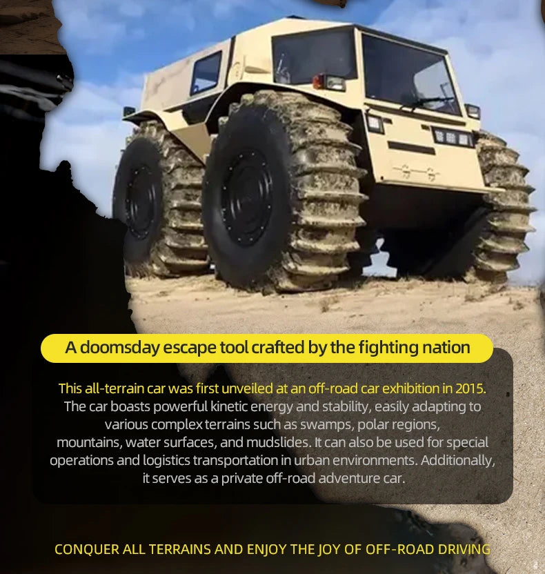 RCF Sherp Q210 Amphibious Waterproof Rc Car Dual Control 4WD Off-road Remote Control Vehicle 2.4G Electric Climbing Crawler Toys for Kids