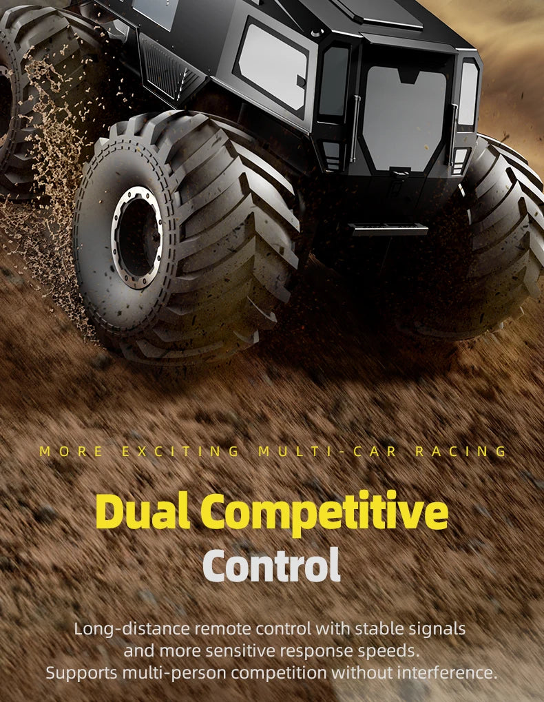 RCF Sherp Q210 Amphibious Waterproof Rc Car Dual Control 4WD Off-road Remote Control Vehicle 2.4G Electric Climbing Crawler Toys for Kids