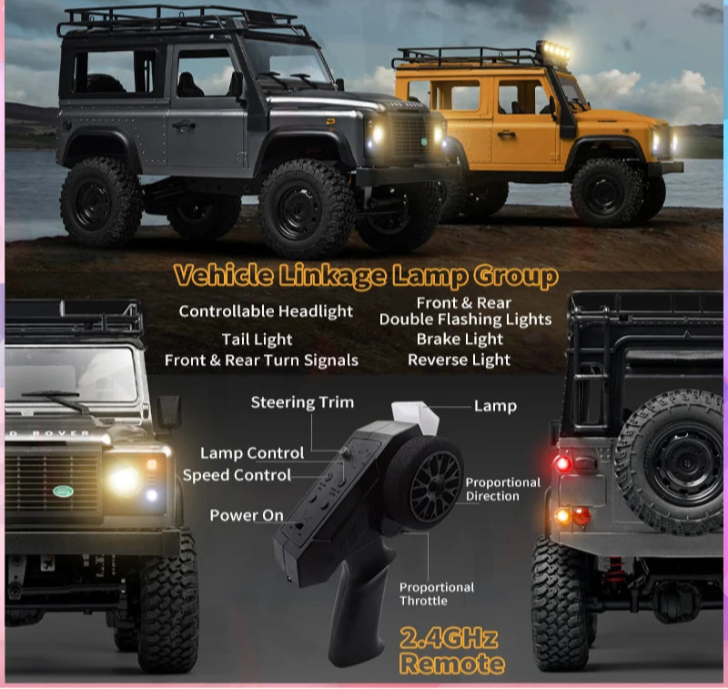 RCF Defender 90 1:12 RC 2.4ghz 4X4 Rock Crawler Off-Road MN98/MN99