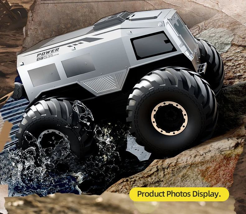 RCF Sherp Q210 Amphibious Waterproof Rc Car Dual Control 4WD Off-road Remote Control Vehicle 2.4G Electric Climbing Crawler Toys for Kids