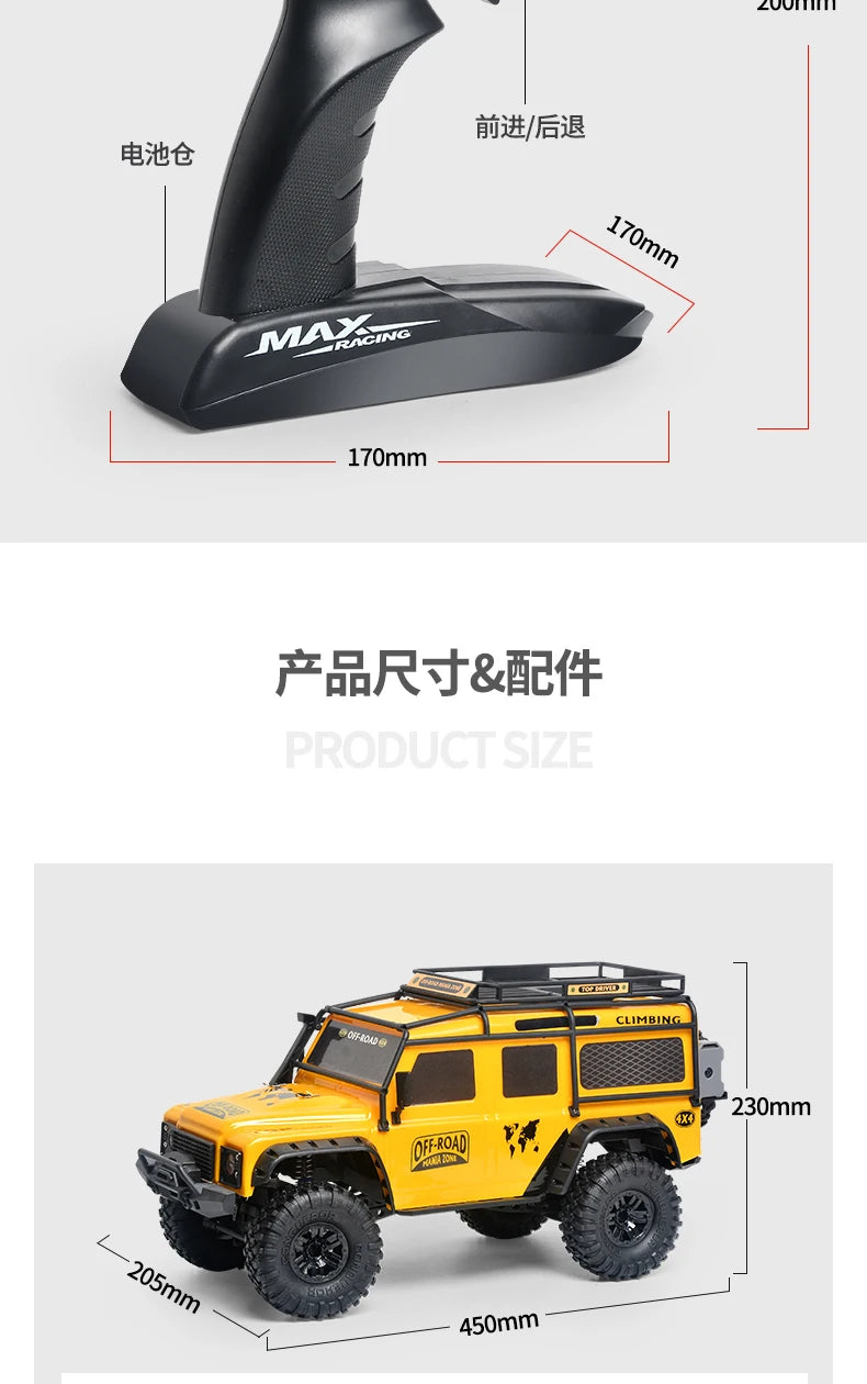 Defender 110 (Copy) ZP1005 4WD Professional Rc Remote Control Car 1:10 Guard Four-drive High-speed Climbing Off-road Vehicle Model Car Kid's Toys