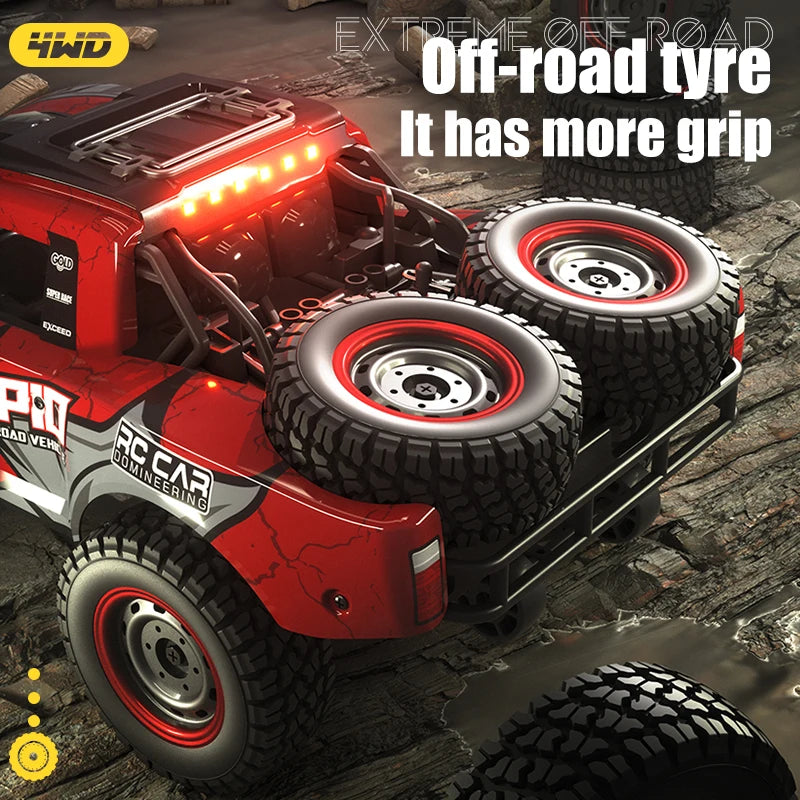 Rc Car Off Road 4x4 50km/h Or 75km/h High Speed Brushless Motor Monster Truck 1/16 Desert/Snow Racing Drift Cars Toys For Boys