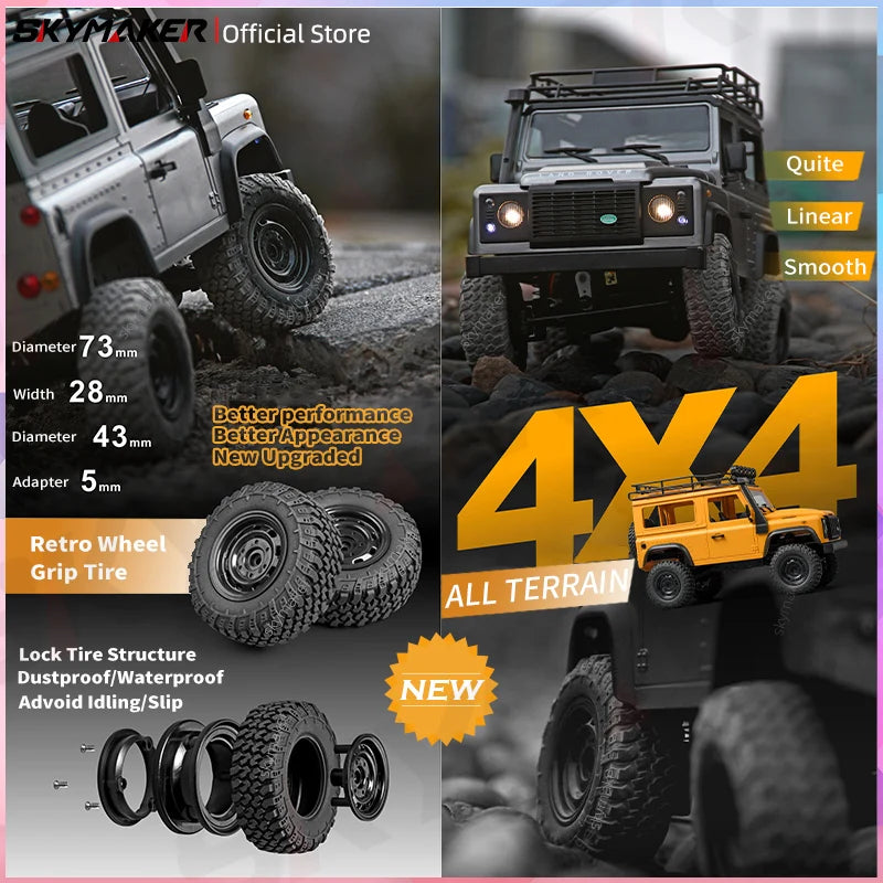 RCF Defender 90 1:12 RC 2.4ghz 4X4 Rock Crawler Off-Road MN98/MN99