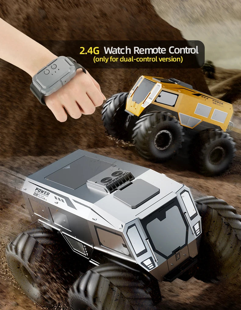RCF Sherp Q210 Amphibious Waterproof Rc Car Dual Control 4WD Off-road Remote Control Vehicle 2.4G Electric Climbing Crawler Toys for Kids