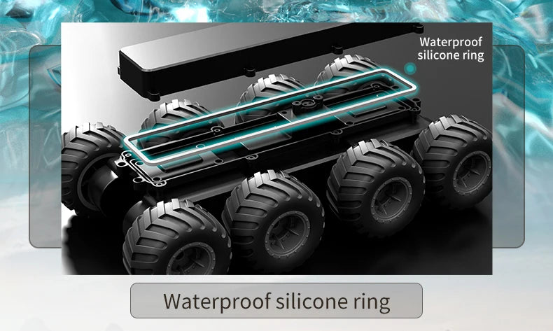 ﻿RCF JJRC Q137 8x8 2.4G Remote Control Car 8wd Off-road Amphibious Stunt Vehicle 8-Wheel Speed Racing Truck Waterproof Crawler Toys