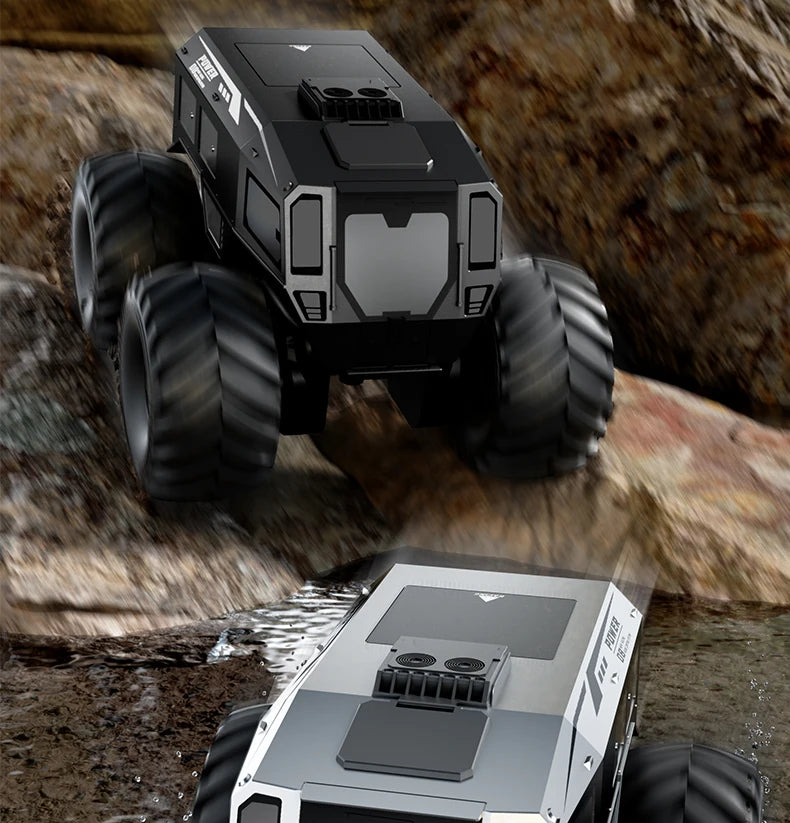RCF Sherp Q210 Amphibious Waterproof Rc Car Dual Control 4WD Off-road Remote Control Vehicle 2.4G Electric Climbing Crawler Toys for Kids