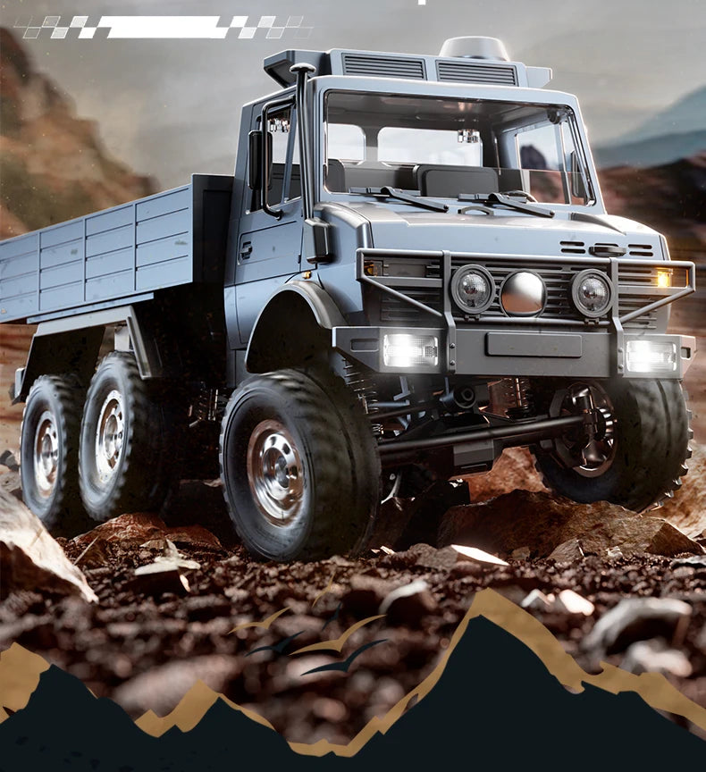 2.4G RC Crawler 6WD Unimog RC Truck 1:18 Proportional Control Mechanical Shifting JJRC RC Vehicle Simulated Model Toys Cars