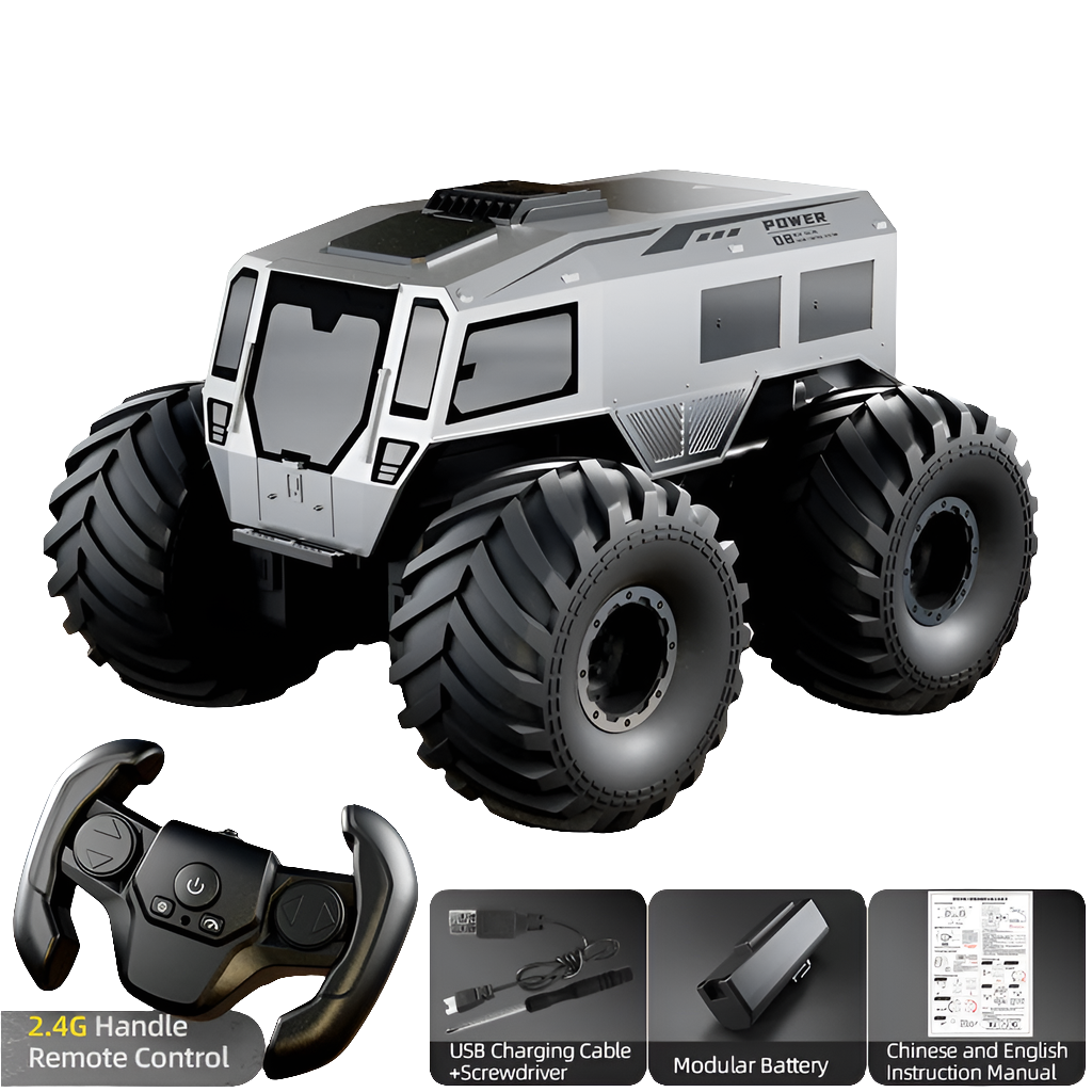 RCF Sherp Q210 Amphibious Waterproof Rc Car Dual Control 4WD Off-road Remote Control Vehicle 2.4G Electric Climbing Crawler Toys for Kids
